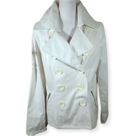 BB DAKOTA WHITE FAUX LEATHER JACKET SZ.XL EUC - Picture 1 of 5